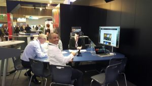 Huddle Desk on JM Stand ISE 2017 AV Integrators